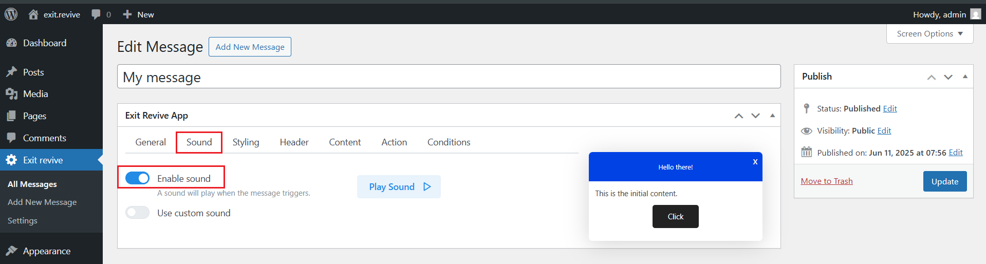 Sound Options Explained