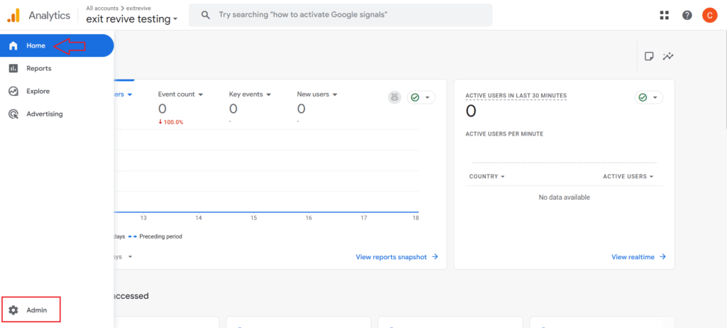 Create a Google Analytics Account (if you don’t have one) and a Property: